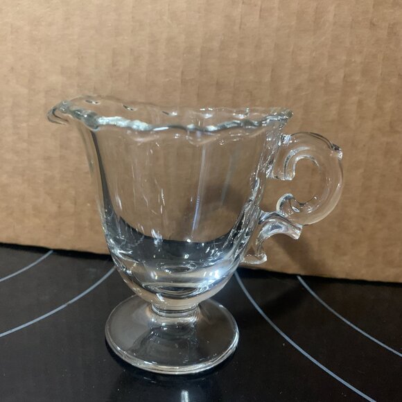 Vintage retired Fostoria Century Creamer, Sugar bowl Tray Set Pressed glass - Picture 13 of 14